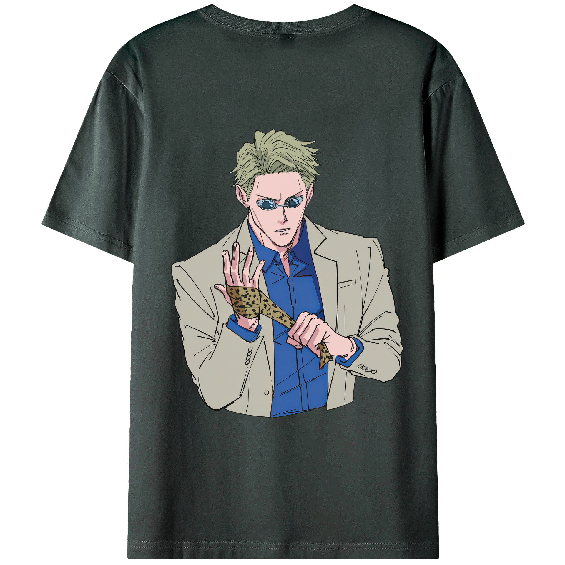 （画像用） 呪術廻戦 Jujutsu Kaisen 綿100％ メンズ半袖Tシャツ（バックプリント） 通気性